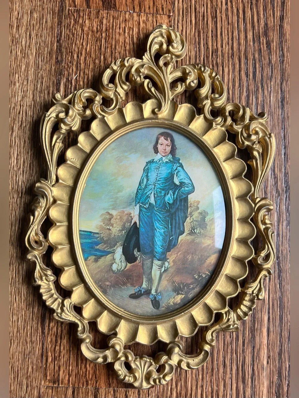 VTG Mod depose Italy plastic picture frame blue boy